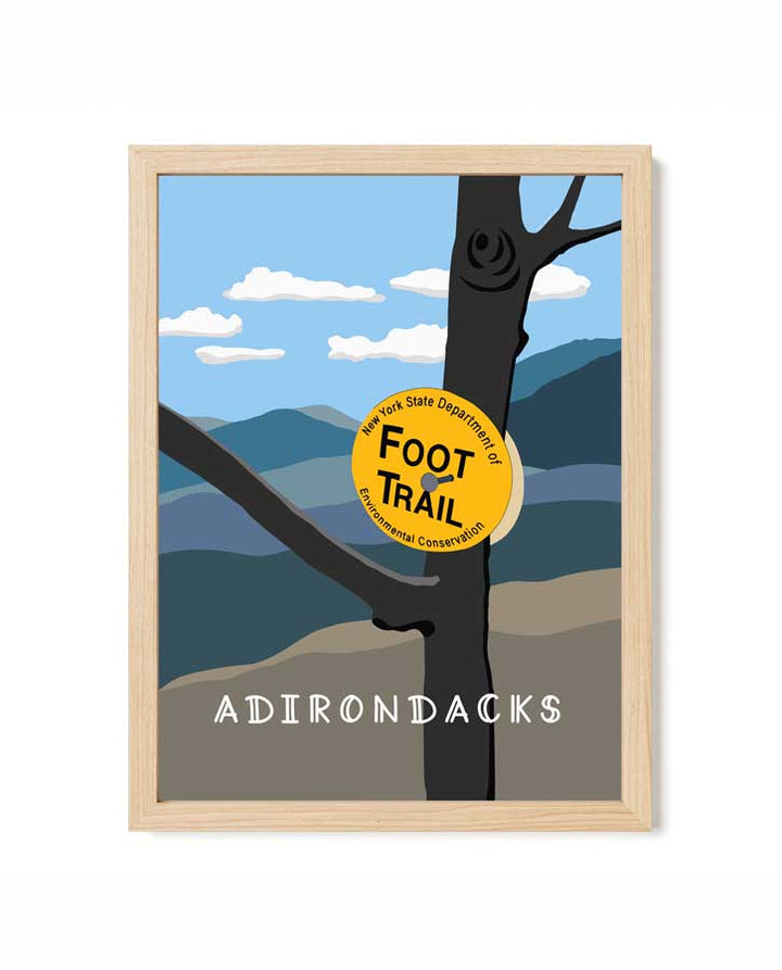 Framed artwork of a tree with a &