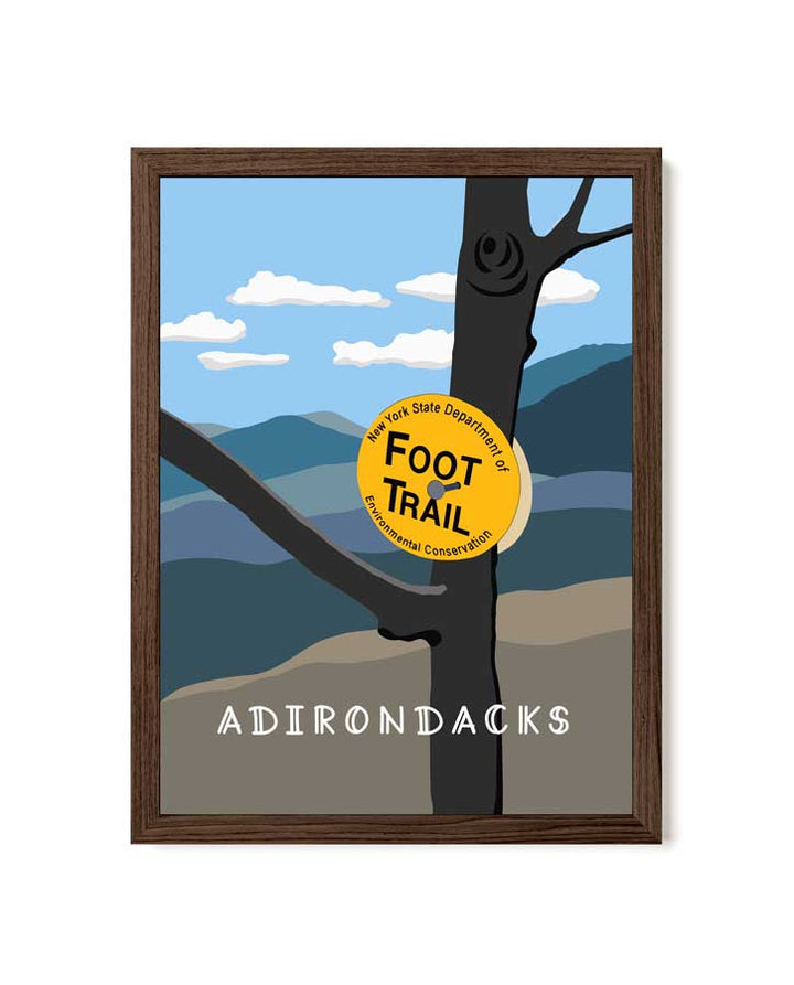 Framed artwork of a tree with a &